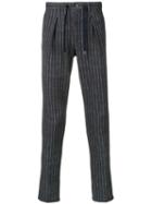 Circolo 1901 Striped Tailored Drawstring Trousers - Blue