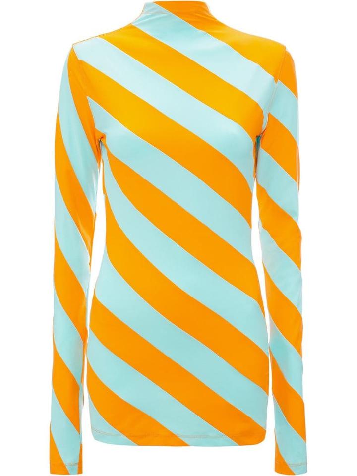 Jw Anderson Diagonal Panelled Jersey Top - Orange