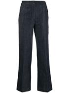 Alexa Chung High-waisted Flared Trousers - Blue