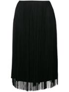 Stella Mccartney Fringe Midi Skirt - Black