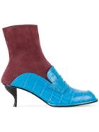 Loewe Mid-heel Loafer Sock Boots - Blue