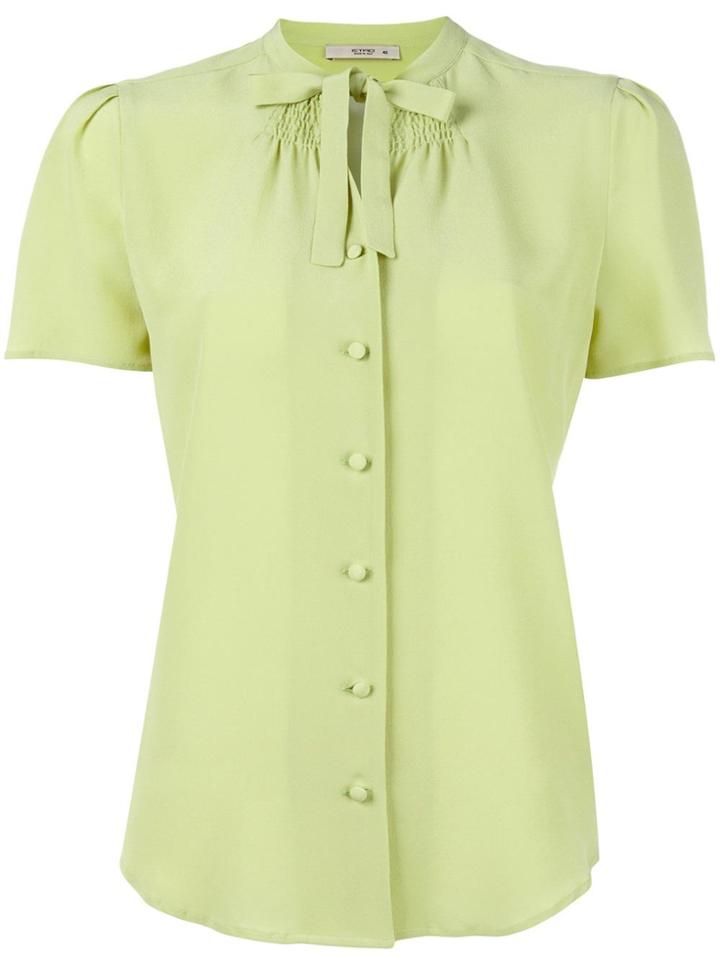 Etro Tied Neck Buttoned Blouse - Green