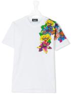 Dsquared2 Kids - Floral Print T-shirt - Kids - Cotton - 14 Yrs, Boy's, White