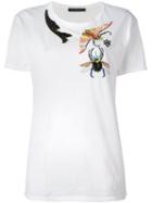 Alexander Mcqueen Embroidered T-shirt, Women's, Size: 38, White, Cotton