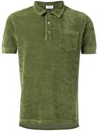 Closed - Short Sleeve Polo Shirt With Pocket - Men - Cotton/polyester - S, Green, Cotton/polyester