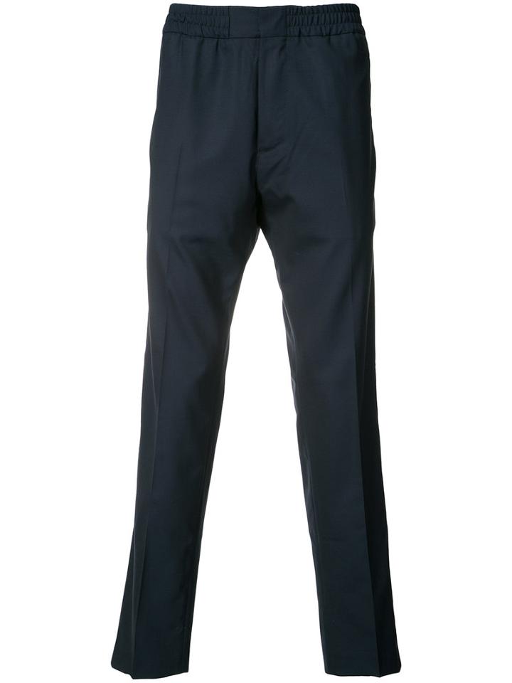 Msgm - Straight-leg Trousers - Men - Spandex/elastane/wool - 44, Blue, Spandex/elastane/wool