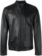 Z Zegna Zipped Biker Jacket - Black