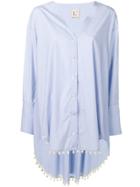 L'autre Chose Pearl Embellished Shirt - Blue