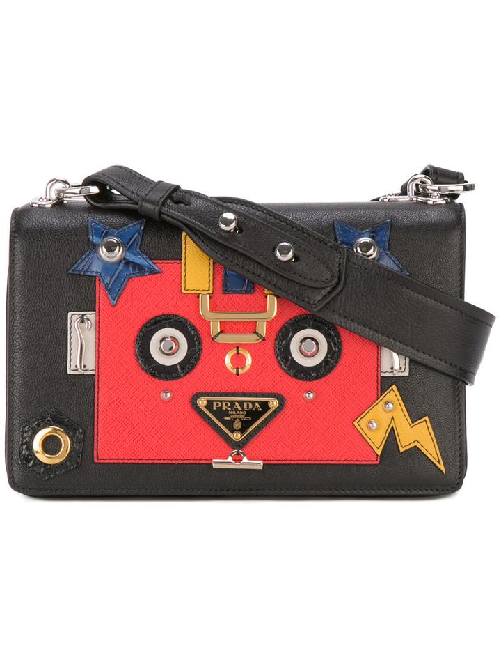 Prada - Robot Crossbody Bag - Women - Calf Leather - One Size, Women's, Black, Calf Leather