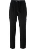 Brunello Cucinelli Drawstring Cropped Track Pants, Women's, Size: 42, Black, Acetate/silk
