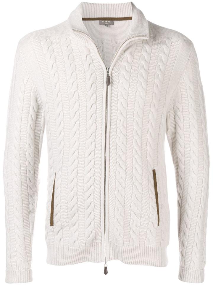N.peal The Richmond Cable Cardigan - Nude & Neutrals