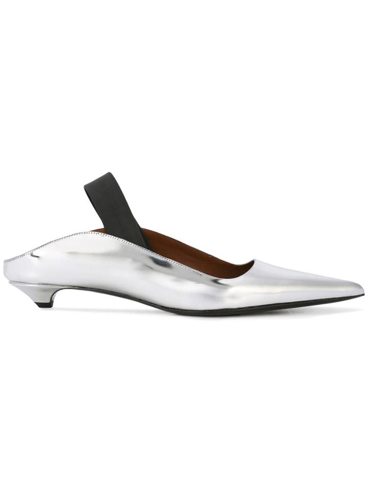 Proenza Schouler Slingback Wave Pumps - Silver