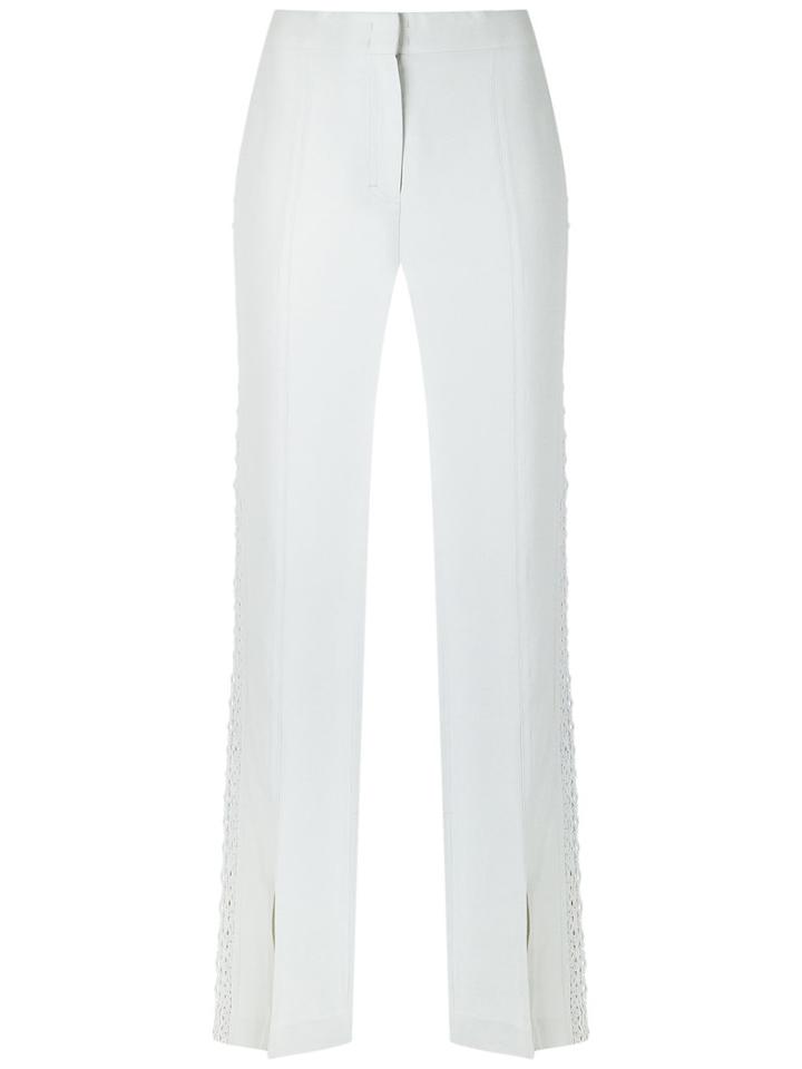 Talie Nk - Straight Trousers - Women - Acetate/viscose - 40, Blue, Acetate/viscose