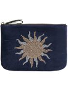 Mehry Mu - Zodiac Sign Zip Pouch - Women - Acrylic/velvet - One Size, Blue, Acrylic/velvet