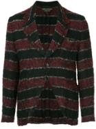 Comme Des Garçons Vintage Striped Cropped Blazer - Red