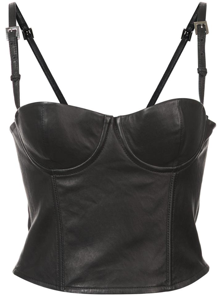 Fleur Du Mal Fitted Bustier Top - Black