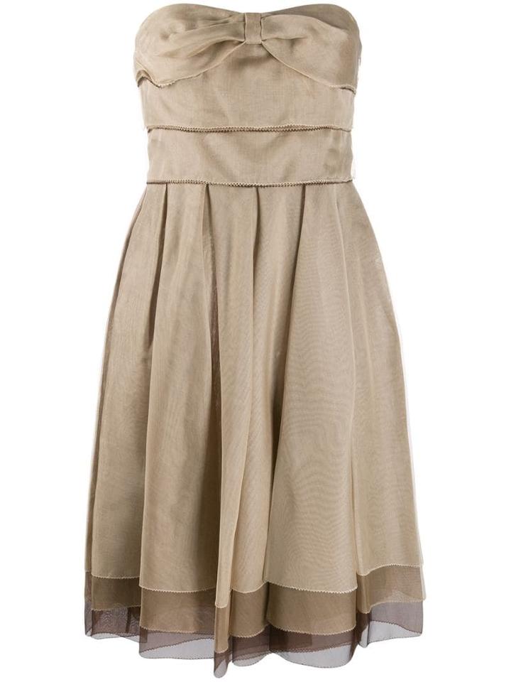 Salvatore Ferragamo Pre-owned Strapless Dress - Neutrals
