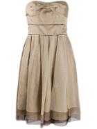Salvatore Ferragamo Pre-owned Strapless Dress - Neutrals
