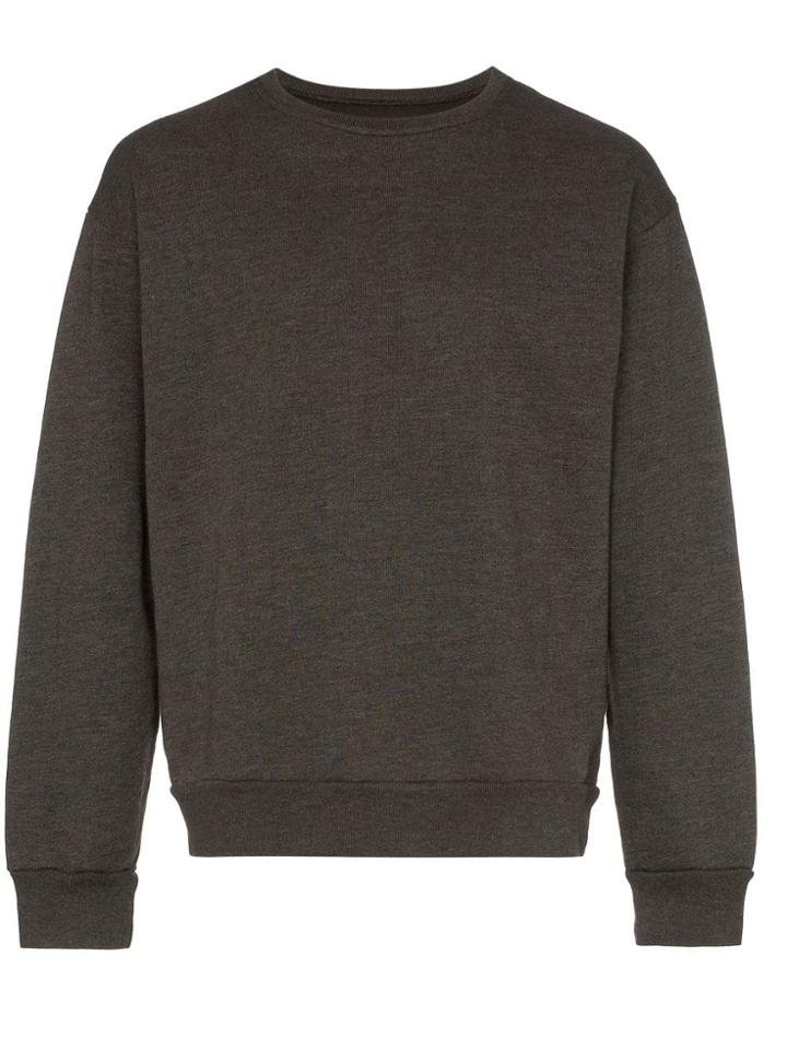 78 Stitches Crew Neck Stripe Detail Cotton Sweatshir - Grey