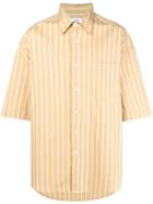 Ami Alexandre Mattiussi Short Sleeve Oversized Shirt - Yellow