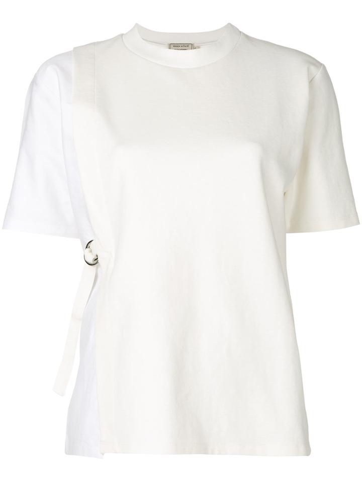 Maison Kitsuné Eyelet Embellished Top - White