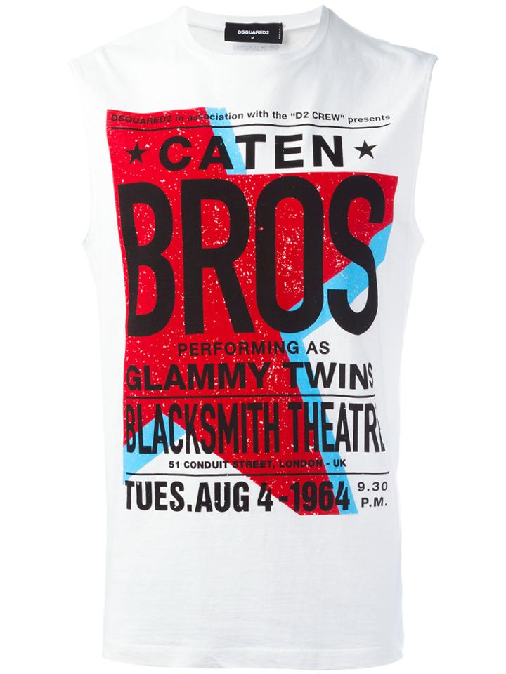 Dsquared2 Caten Bros Tank Top - White
