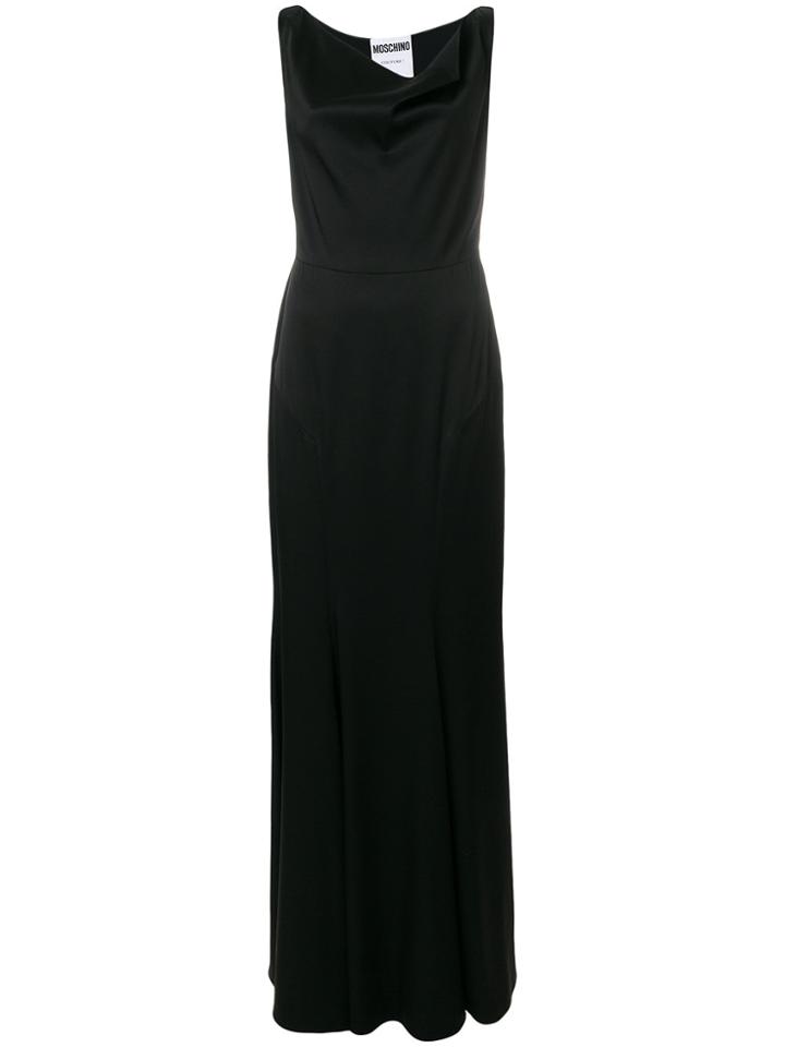 Moschino Cowl Neck Evening Gown - Black