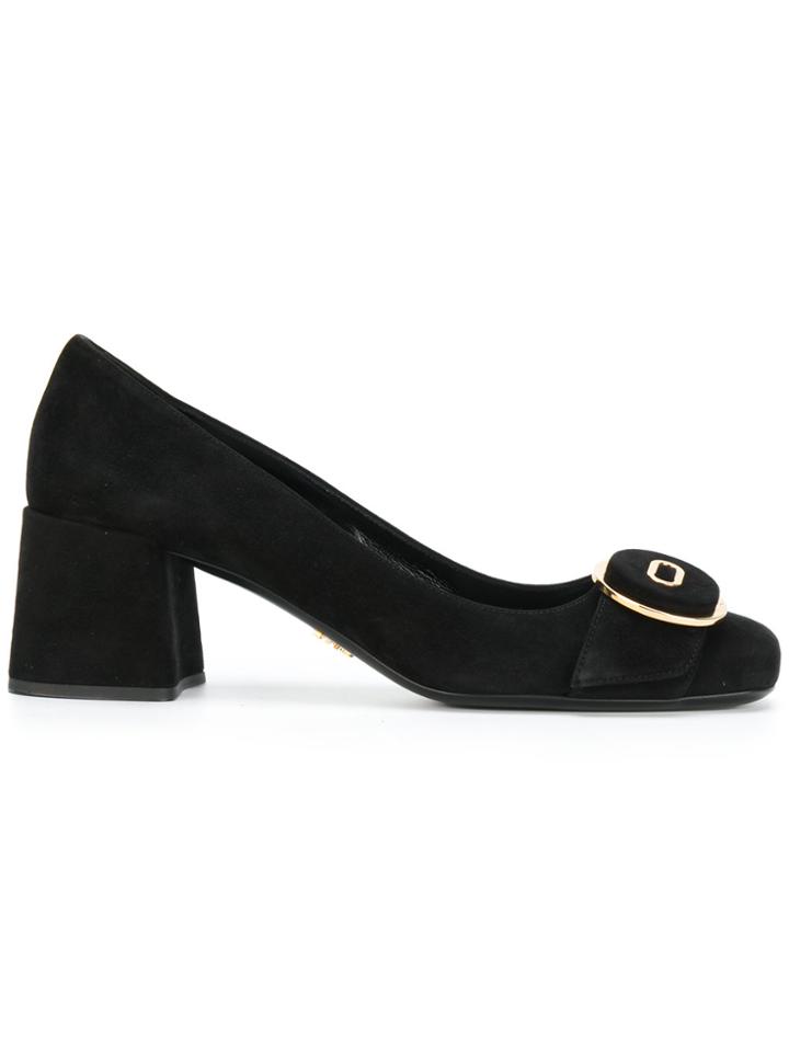 Prada Buckle Detail Pumps - Black