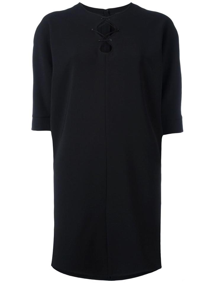 Alexander Wang Lace Up Front Dress - Black