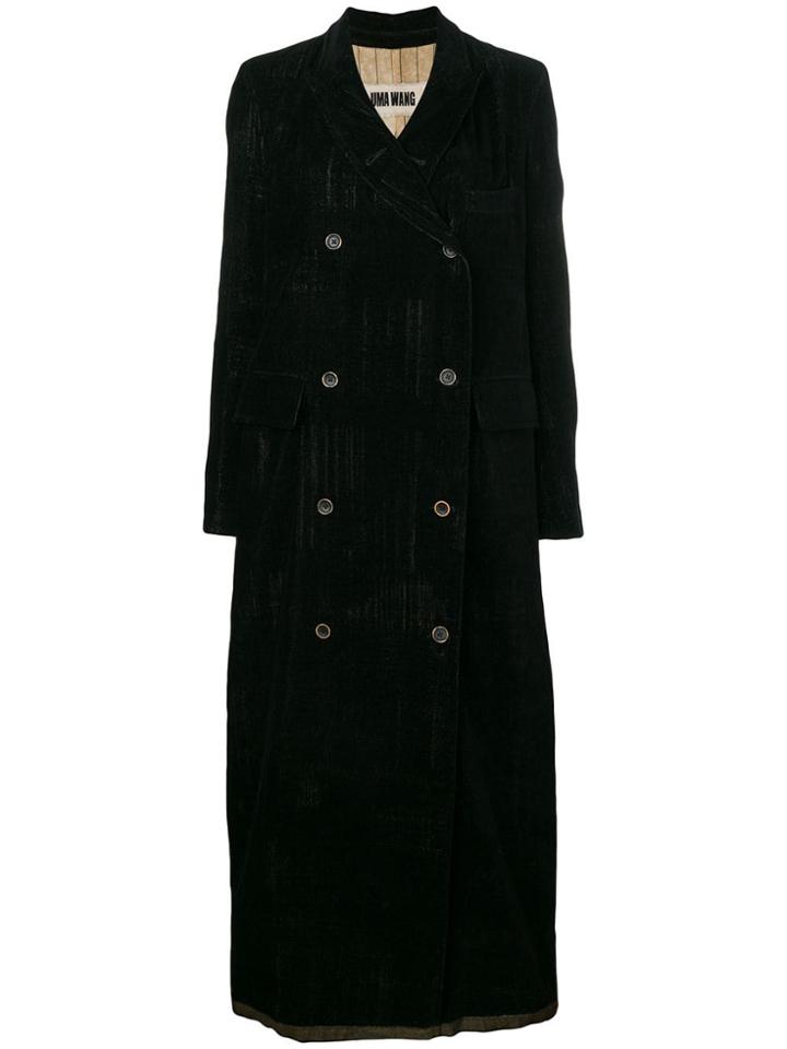 Uma Wang Double Breasted Coat - Black