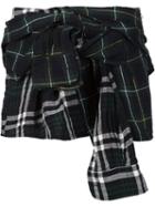 Faith Connexion Check Print Asymmetric Skirt
