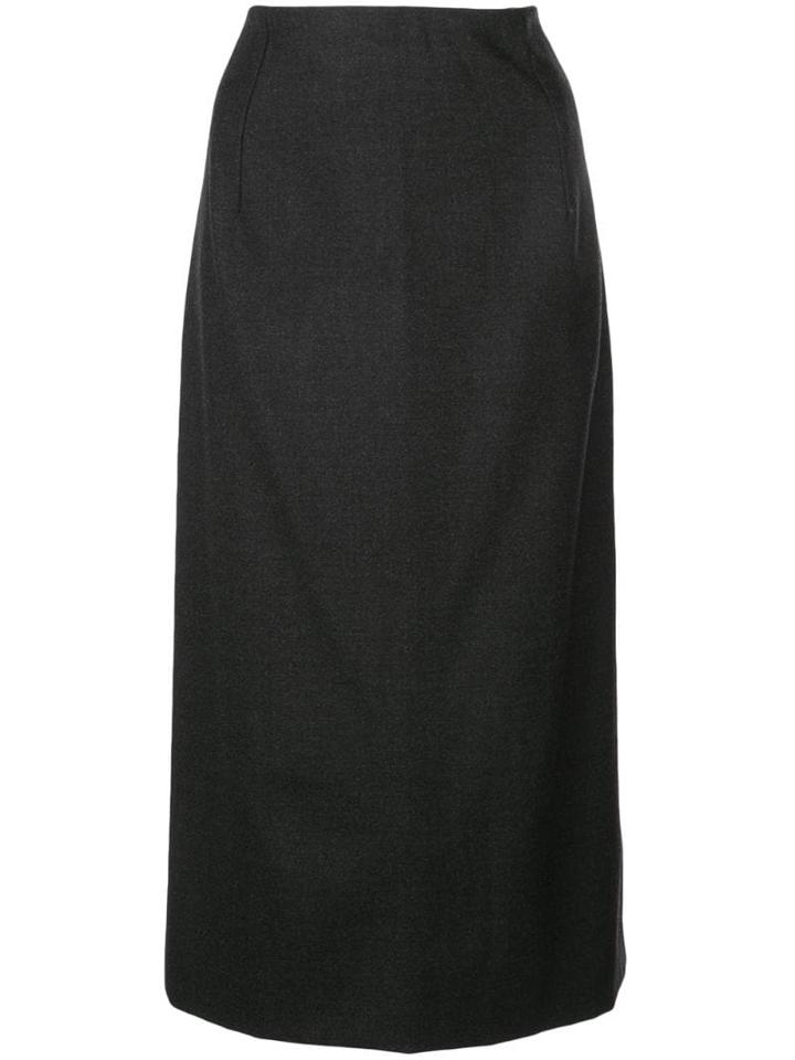 Oscar De La Renta High Waisted Pencil Skirt - Grey