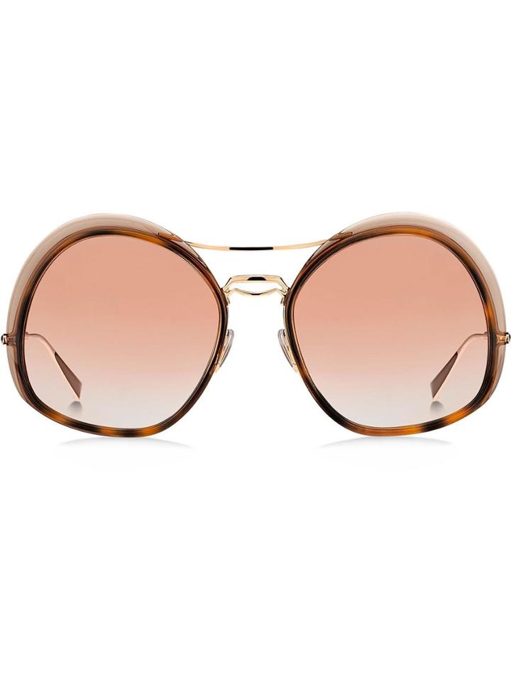 Max Mara Oversized Frame Sunglasses - Gold