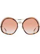 Max Mara Oversized Frame Sunglasses - Gold