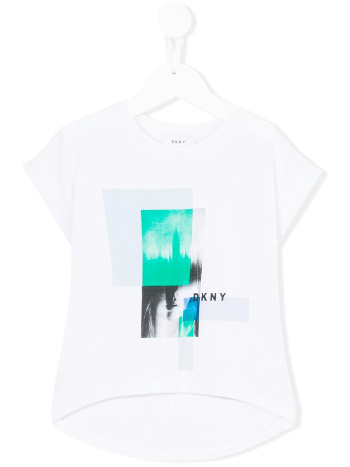 Dkny Kids - City Print T-shirt - Kids - Spandex/elastane/viscose - 8 Yrs, White