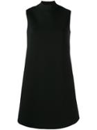 Mcq Alexander Mcqueen High Neck Dress, Women's, Size: Medium, Black, Polyester/polyimide/spandex/elastane