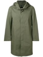 Mackintosh Hooded Button-down Coat - Green