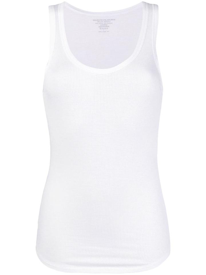 Majestic Filatures Ribbed Tank Top - White