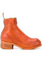 Guidi Zip Detail Boots - Orange