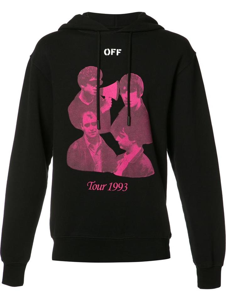 Off-white Tour 1993 Hoodie, Men's, Size: Small, Black, Cotton