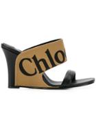 Chloé Verena Logo Sandals - Black