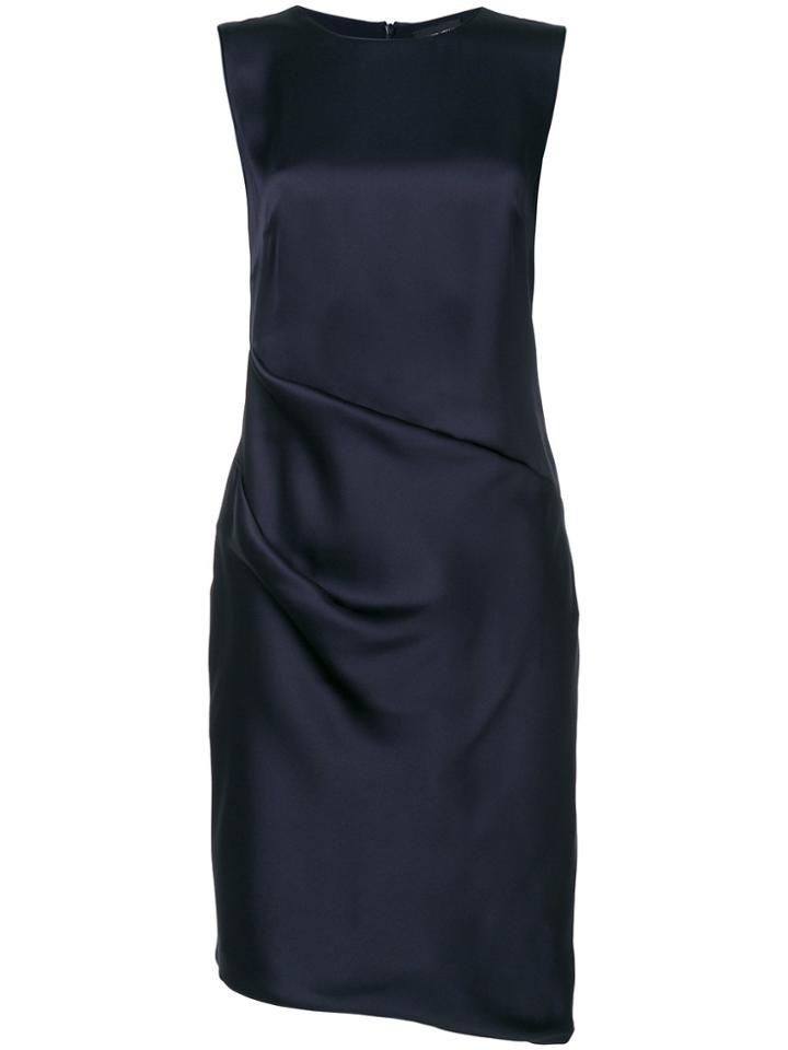 Giorgio Armani Draped Detail Mini Dress - Blue