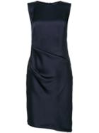 Giorgio Armani Draped Detail Mini Dress - Blue