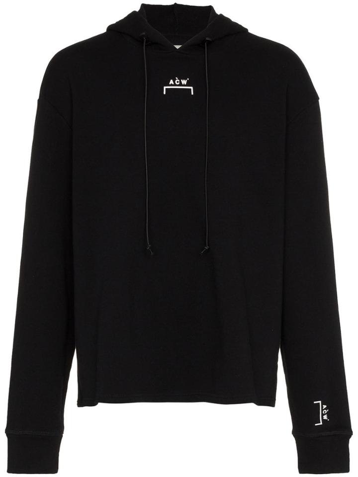 A-cold-wall* Logo Print Hooded Jumper - Black