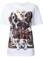Wall Dog Print T-shirt, Women's, Size: Large, White, Cotton