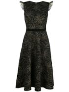 Tadashi Shoji Studded Flared Dress - Black