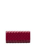 Bottega Veneta Continental Quilted Wallet - Pink