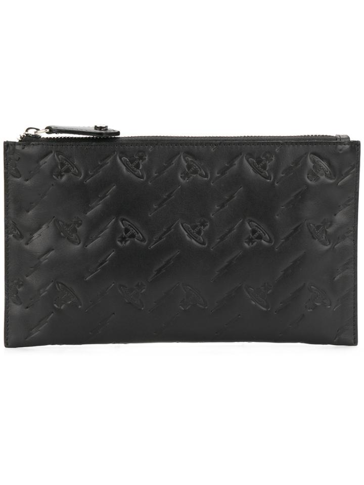 Vivienne Westwood Embossed Logo Clutch Bag - Black