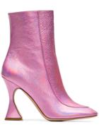 Sies Marjan Iridescent Pink Boots - Pink & Purple