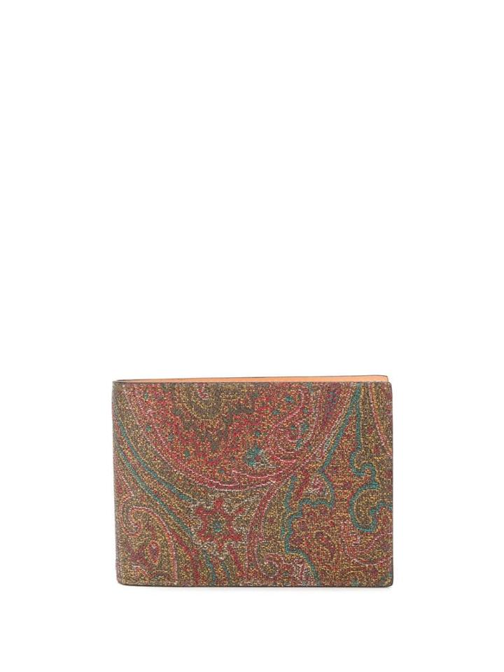 Etro Jacquard Cardholder - Brown